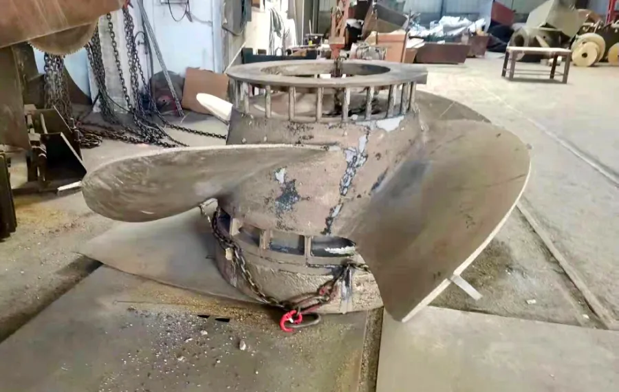 Energy saving duct and propeller on the workshop floor during production